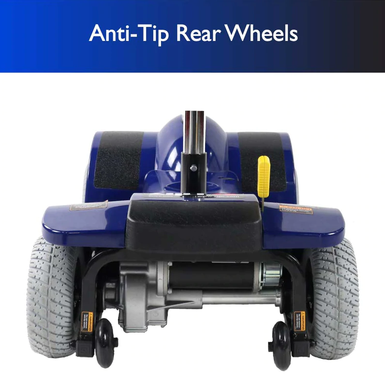 Zip'r 4 Mobility Scooter 4 Wheel 265 lbs. Capacity 24V 12 Miles 4.25MPH TSA Approved Blue New