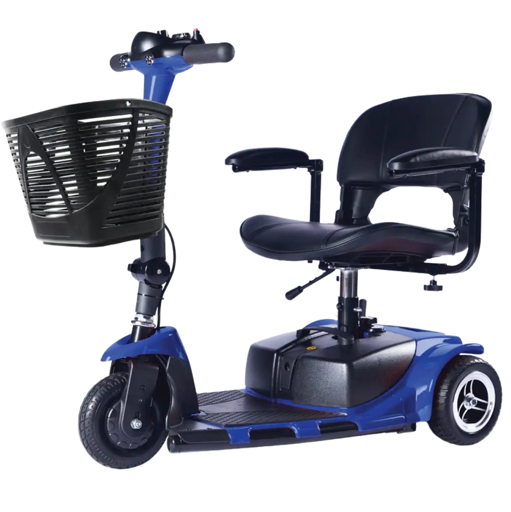Zip'r Roo 3 Mobility Scooter 3 Wheel 265 lbs. Capacity 24V 12.4 Miles 3.7MPH TSA Approved Blue New