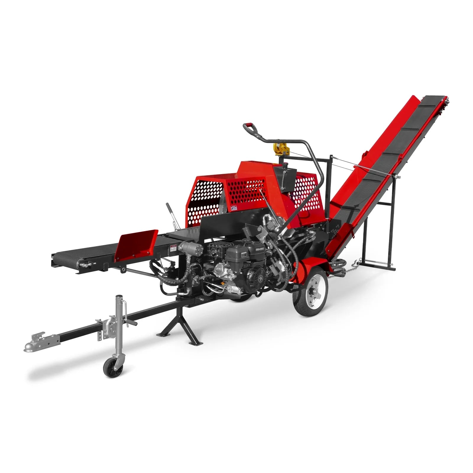 MechMaxx HLS20 Log Splitter Firewood Processor with Conveyor 20 Ton Splitting Force 22.5" x 15" Log Capacity 18" Chainsaw New