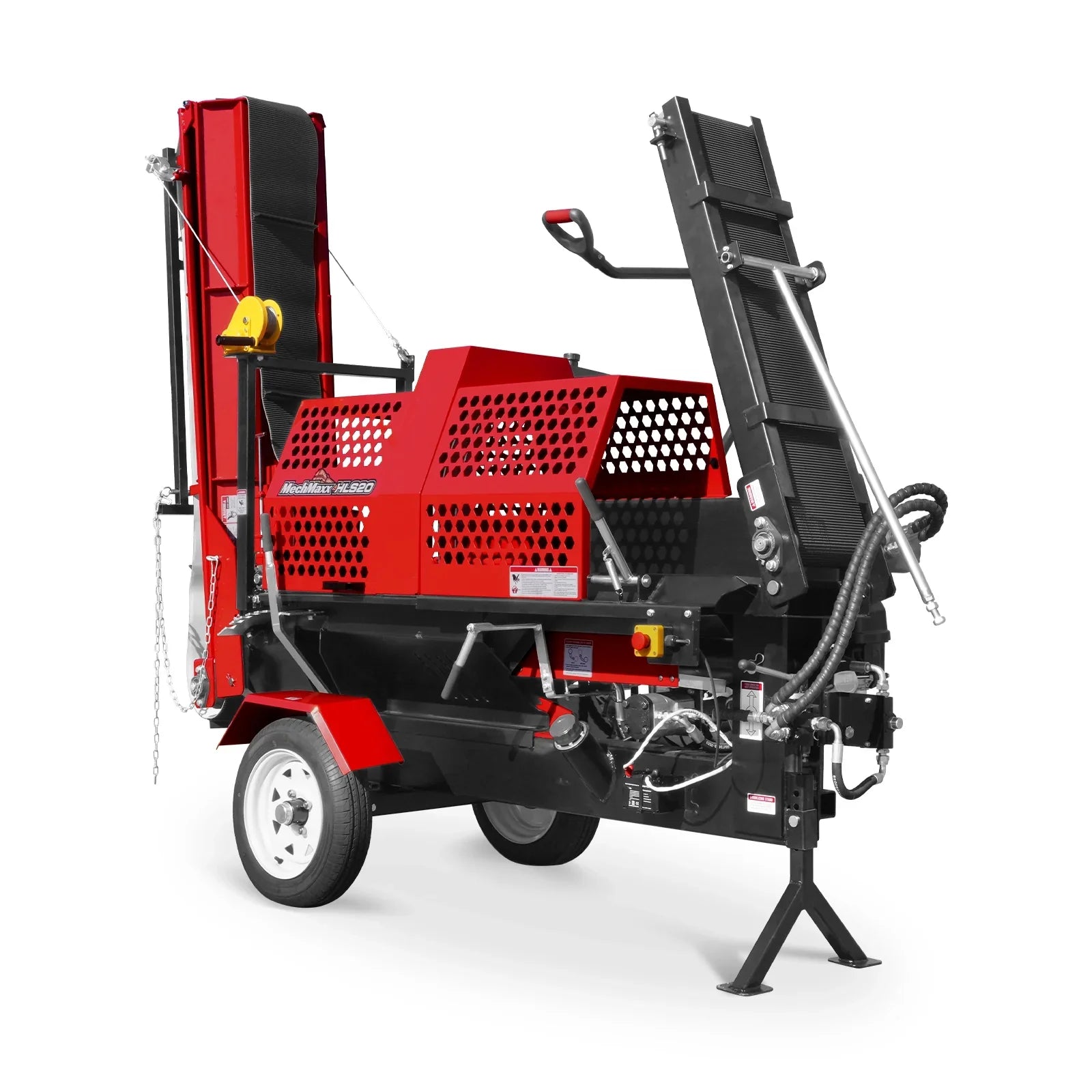 MechMaxx HLS20 Log Splitter Honda GX390 Firewood Processor w/ Conveyor 20 Ton 24" x 15" Log Capacity 18" Chainsaw New