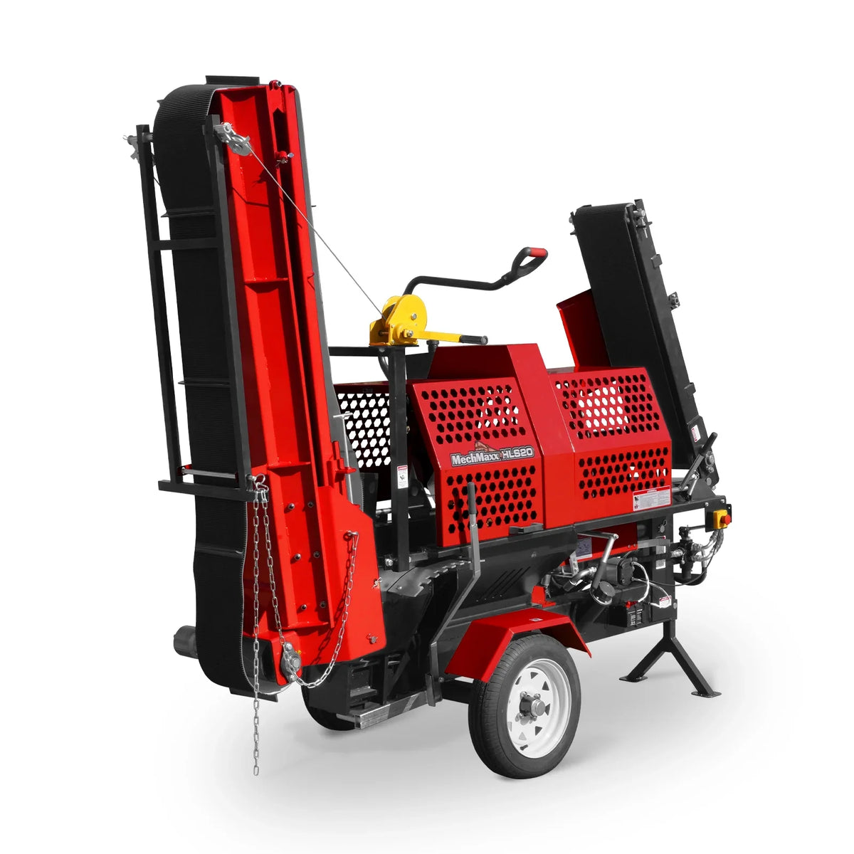 MechMaxx HLS20 Log Splitter Firewood Processor with Conveyor 20 Ton Splitting Force 22.5" x 15" Log Capacity 18" Chainsaw New