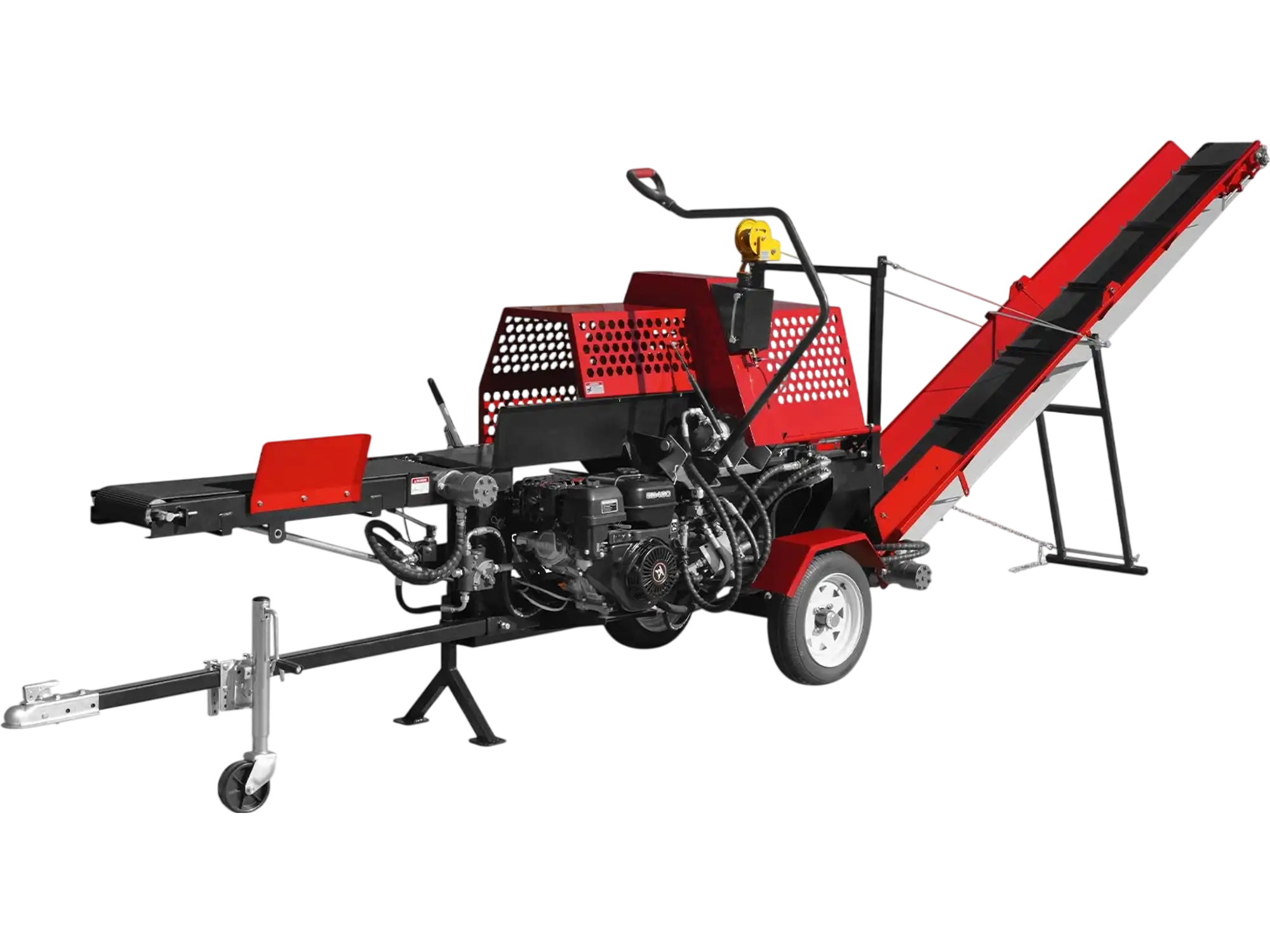 MechMaxx HLS20 Log Splitter Firewood Processor with Conveyor 20 Ton Splitting Force 22.5" x 15" Log Capacity 18" Chainsaw New