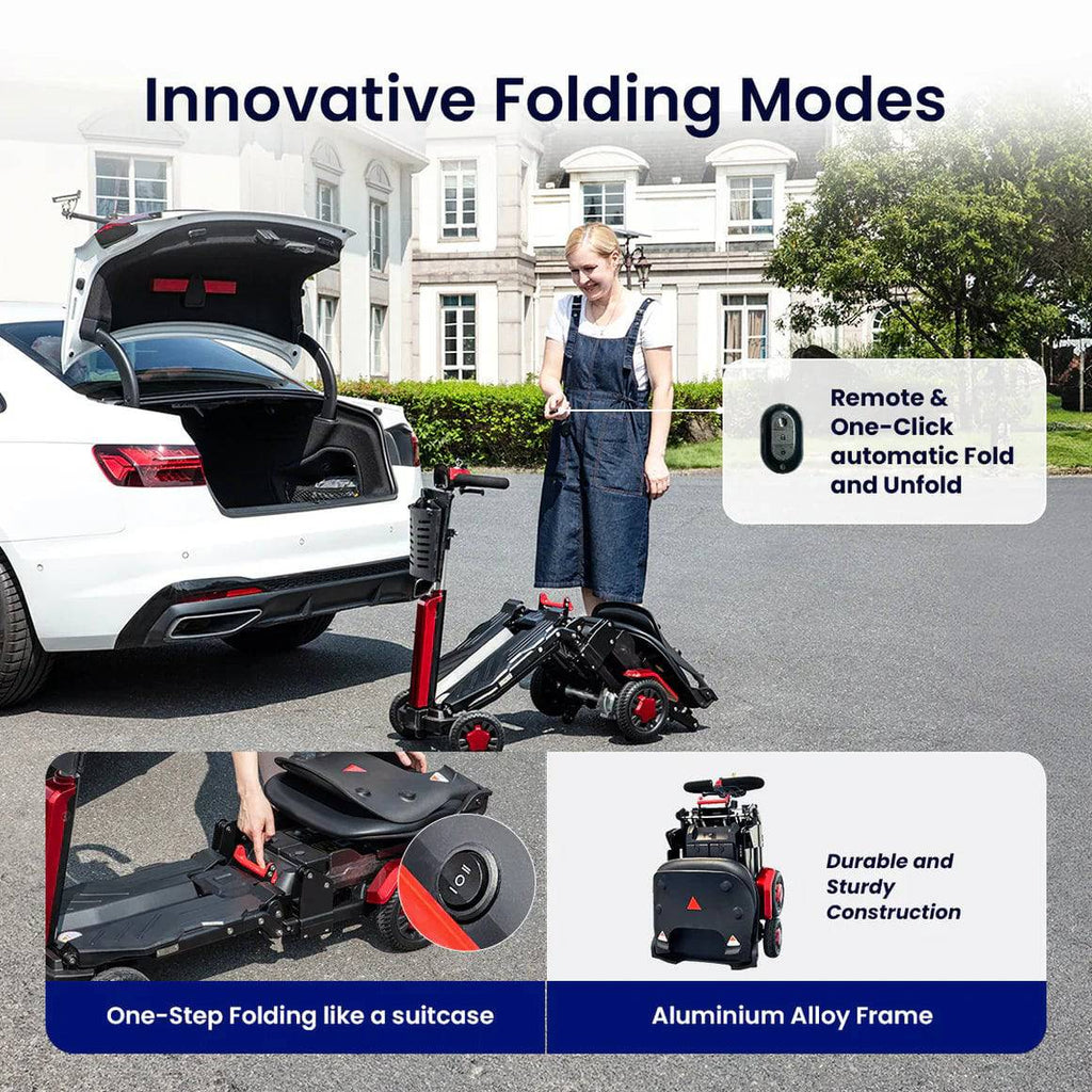 Vocic D91 Mobility Scooter Lightweight Folding 15.5 Mile Range 270W 4.9 MPH New