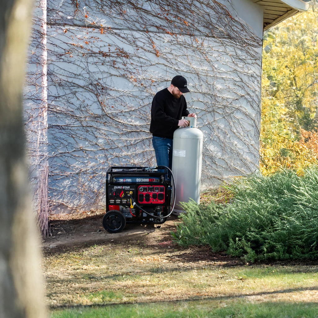 DuroStar DS13000MXT 10500W/13000W Generator Tri Fuel Gas Propane Natural Gas 50 Amp CO Alert Remote Start New