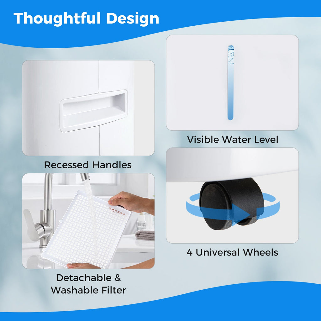 Costway Home Basement Dehumidifier Auto Drain Manual Drainage 13427685 New