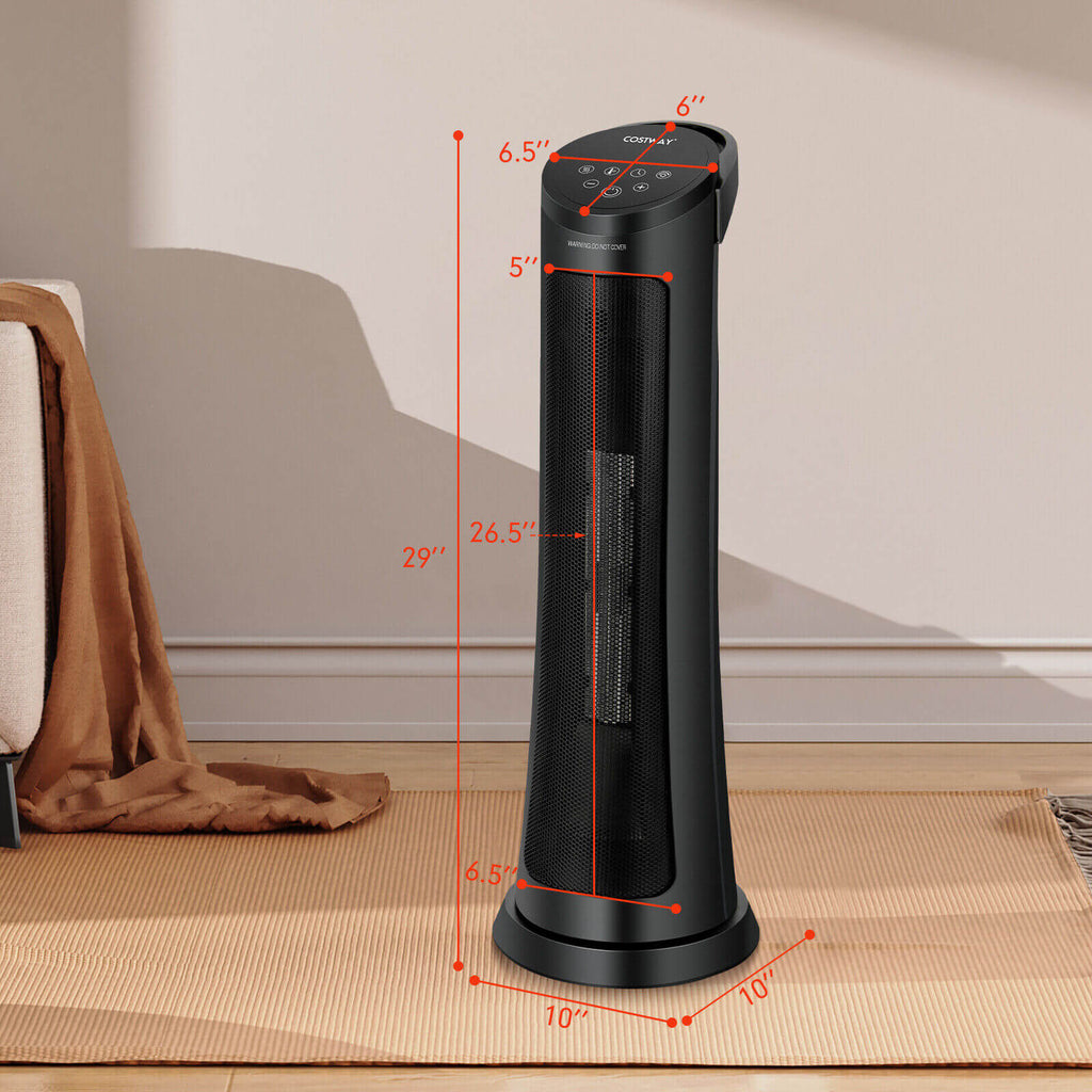 Costway 1500W PTC Ceramic Electric Space Heater w/ Remote Control 35269418 New