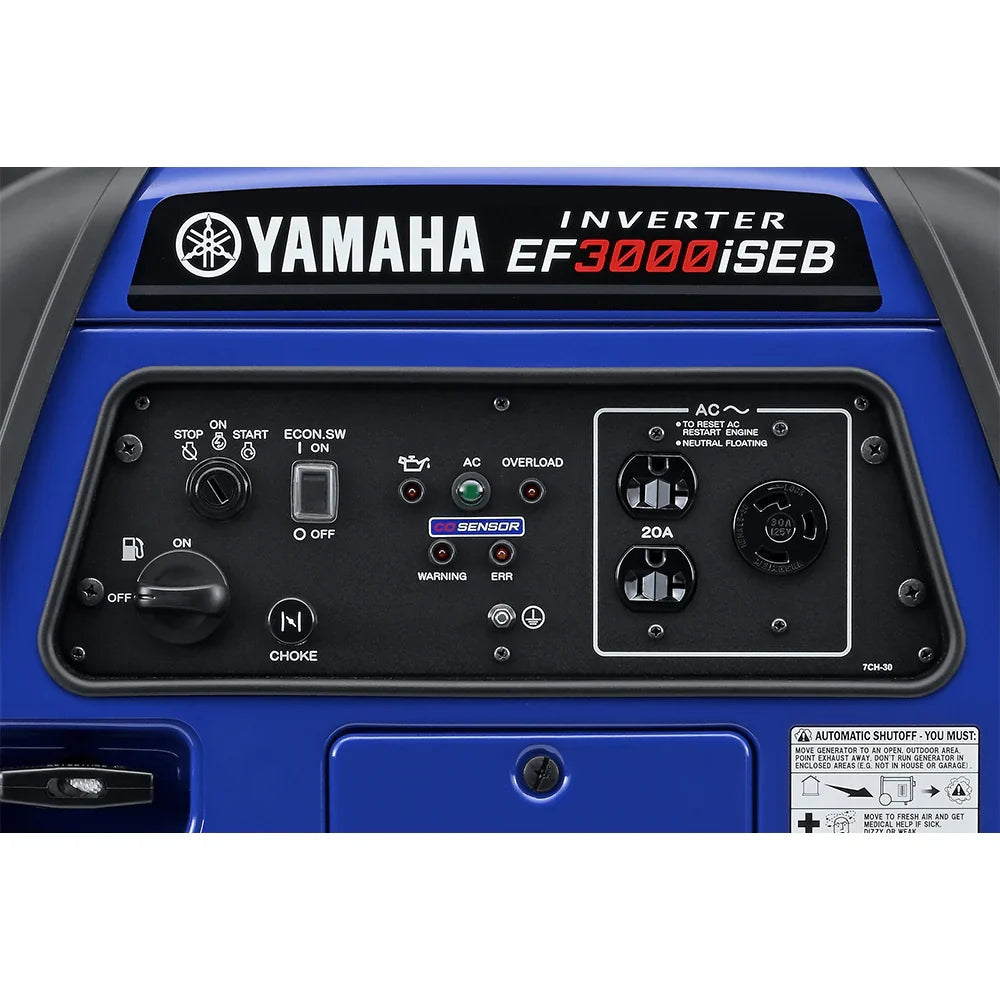Yamaha EF3000iSEB 2800W/3000W Generator Boost Techology Low THD CO Sensor Gas Inverter Electric Start Scratch and Dent