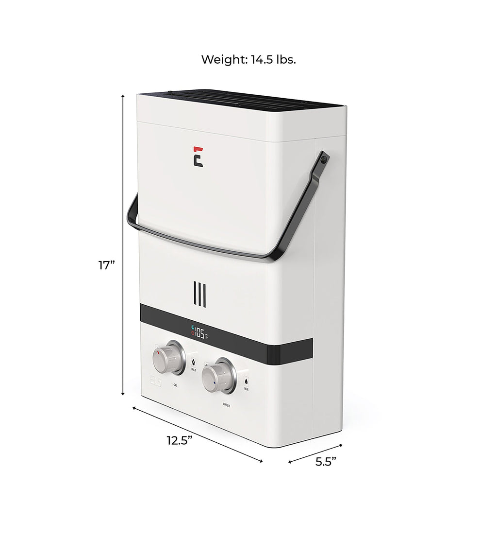 Eccotemp EL5 Luxe Tankless Water Heater Liquid Propane 1.5 GPM Outdoor 80 PSI Open Box