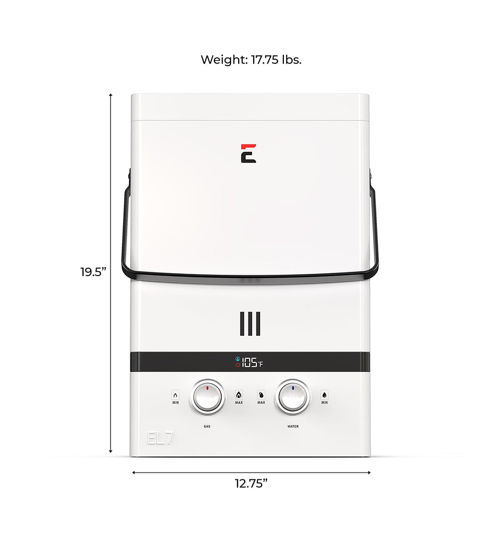 Eccotemp EL7 Luxe Tankless Water Heater Liquid Propane 1.85 GPM Outdoor 80 PSI Open Box
