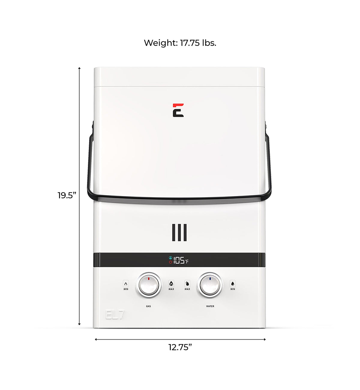 Eccotemp EL7 Luxe Tankless Water Heater Liquid Propane 1.85 GPM Outdoor 80 PSI Open Box