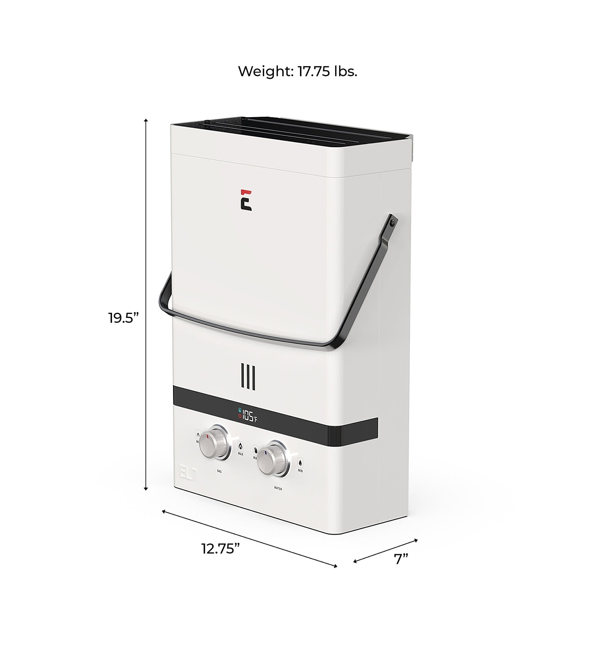 Eccotemp EL7 Luxe Tankless Water Heater Liquid Propane 1.85 GPM Outdoor 80 PSI Open Box