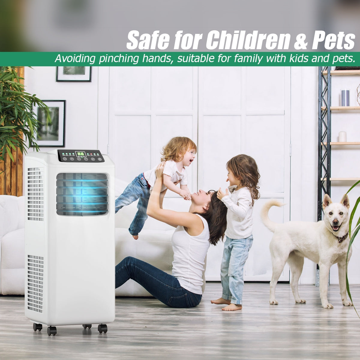 Costway Portable Air Conditioner 3-in-1 Dehumidifier Fan 9000 BTU 250 sq. ft. With Remote Control 06174932 New