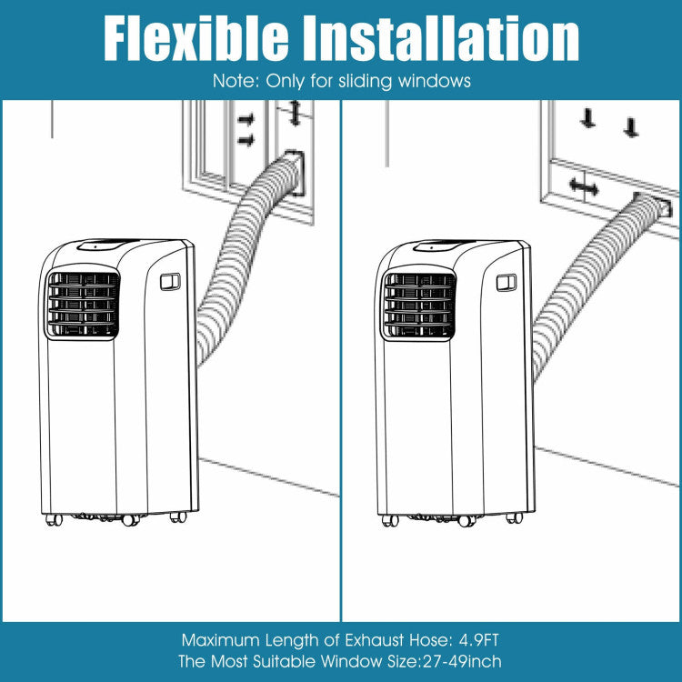 Costway Portable Air Conditioner 3-in-1 Dehumidifier Fan 8000 BTU 230 sq. ft. Remote Control New