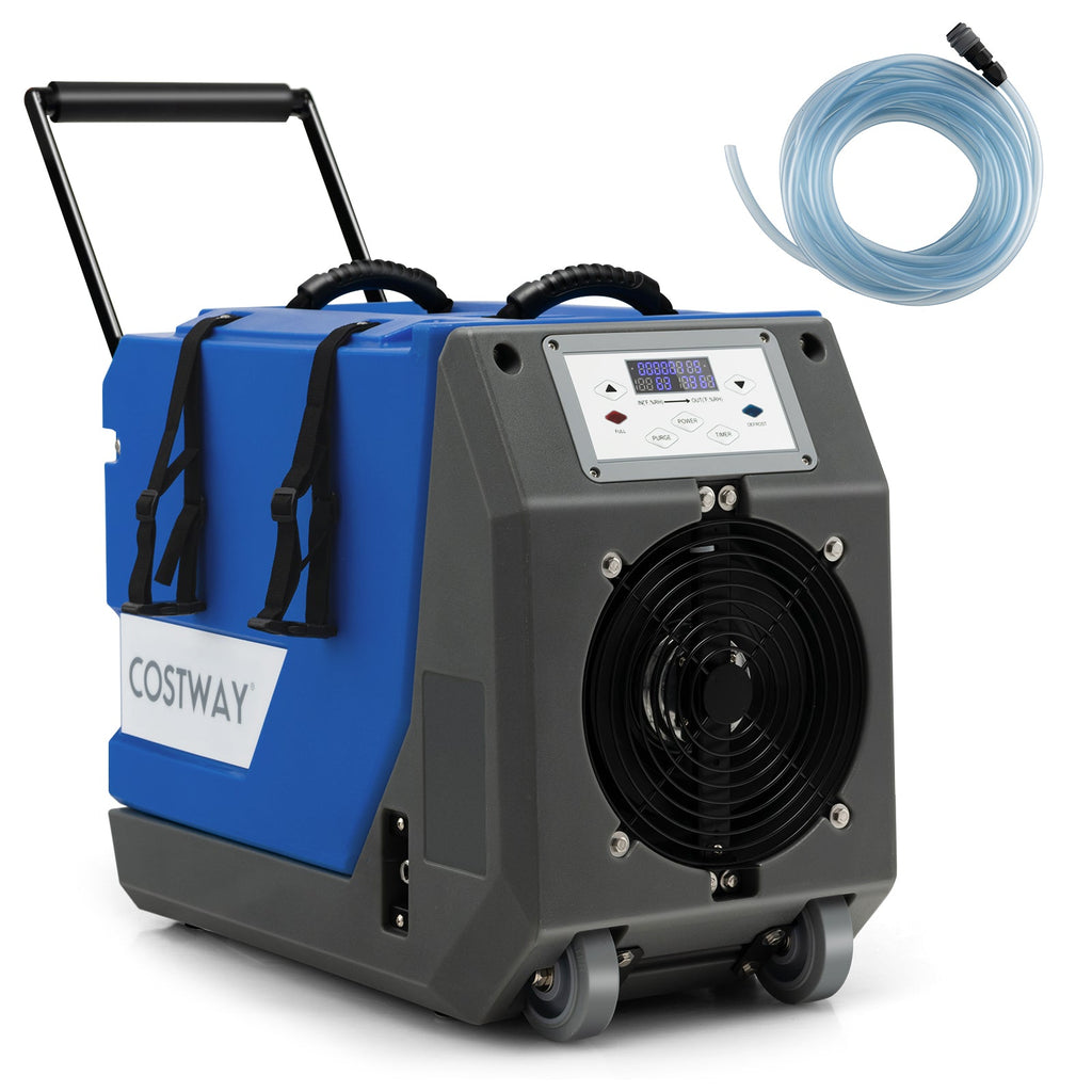 Costway Dehumidifier Commercial 180 Pints 341 CFM Basement/Crawl Space Pump And Drain Hose Blue 37285961 New