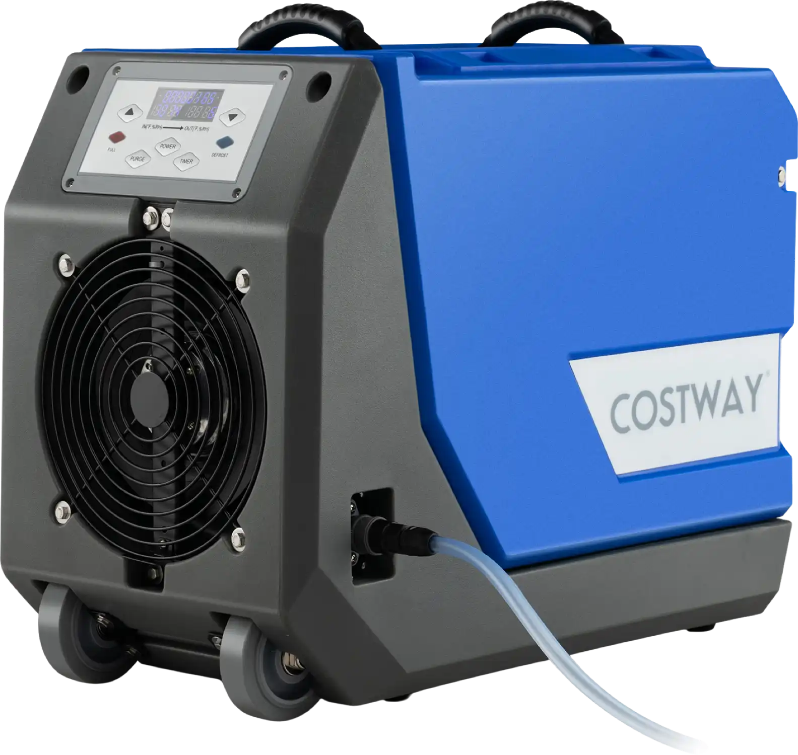 Costway Dehumidifier Commercial 180 Pints 341 CFM Basement/Crawl Space Pump And Drain Hose Blue 37285961 New