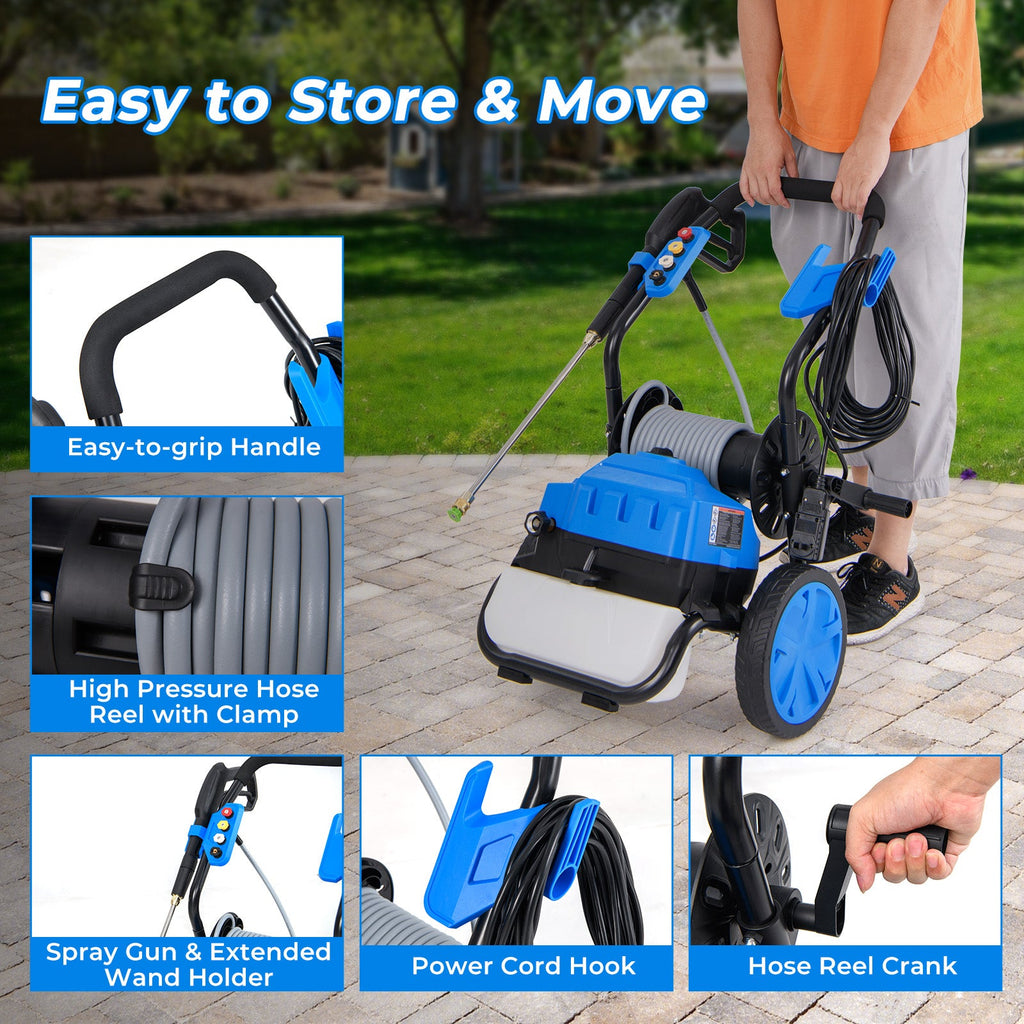 Costway Electric Pressure Washer 2300 PSI 1.8 GPM with Quick Connect Nozzles 83594162 New
