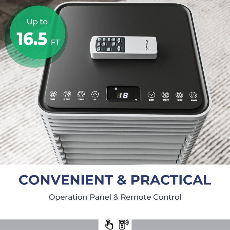 Costway Portable Air Conditioner 8000 BTU 3-in-1 Air Cooler with Dehumidifier and Fan Mode New