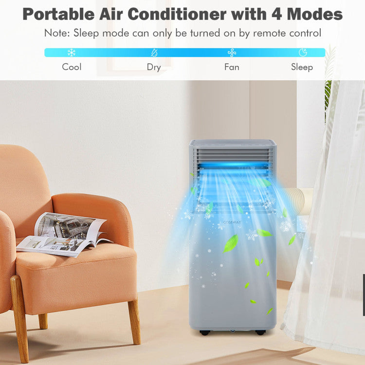Costway Portable Air Conditioner 8000 BTU 3-in-1 Air Cooler with Dehumidifier and Fan Mode New