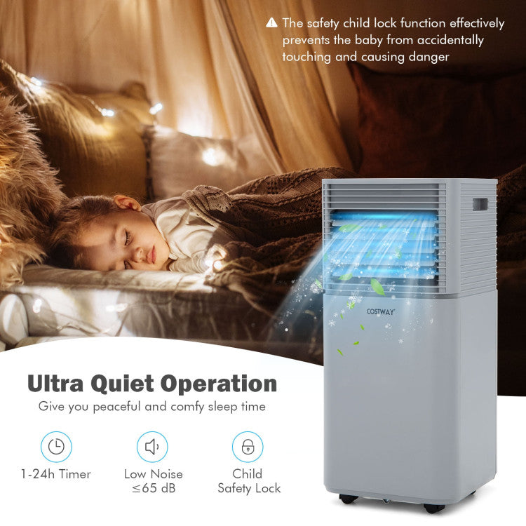 Costway Portable Air Conditioner 8000 BTU 3-in-1 Air Cooler with Dehumidifier and Fan Mode New