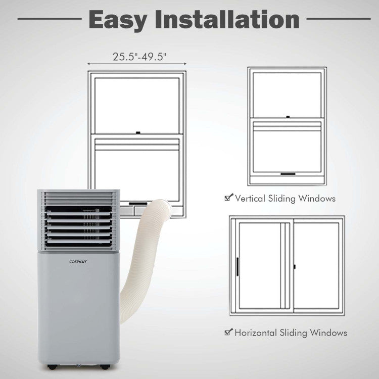 Costway Portable Air Conditioner 8000 BTU 3-in-1 Air Cooler with Dehumidifier and Fan Mode New