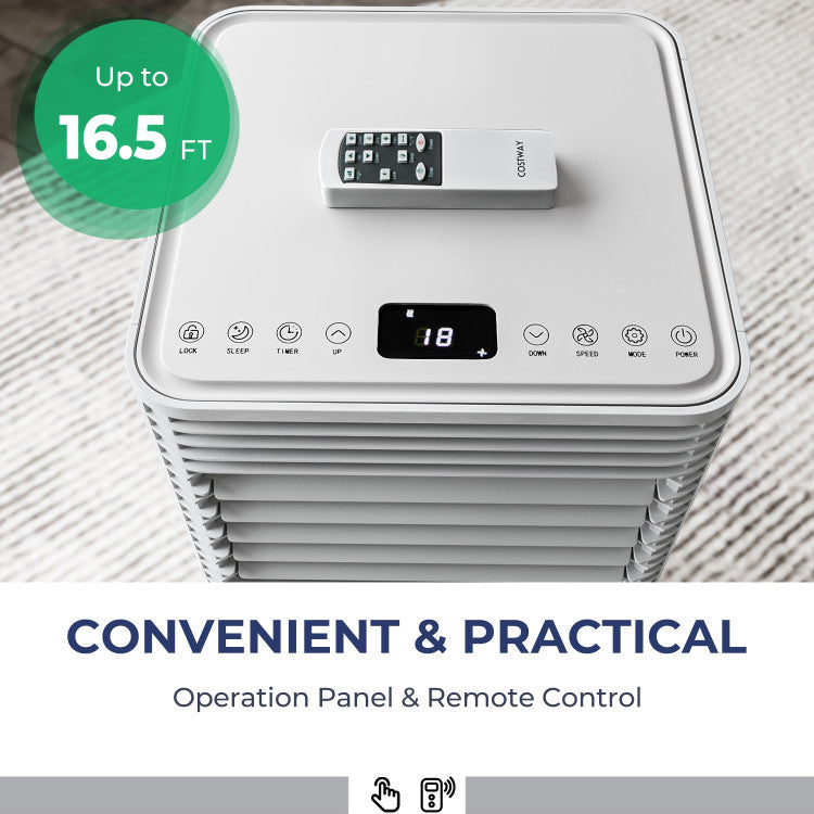 Costway Portable Air Conditioner 8000 BTU 3-in-1 Air Cooler with Dehumidifier and Fan Mode New