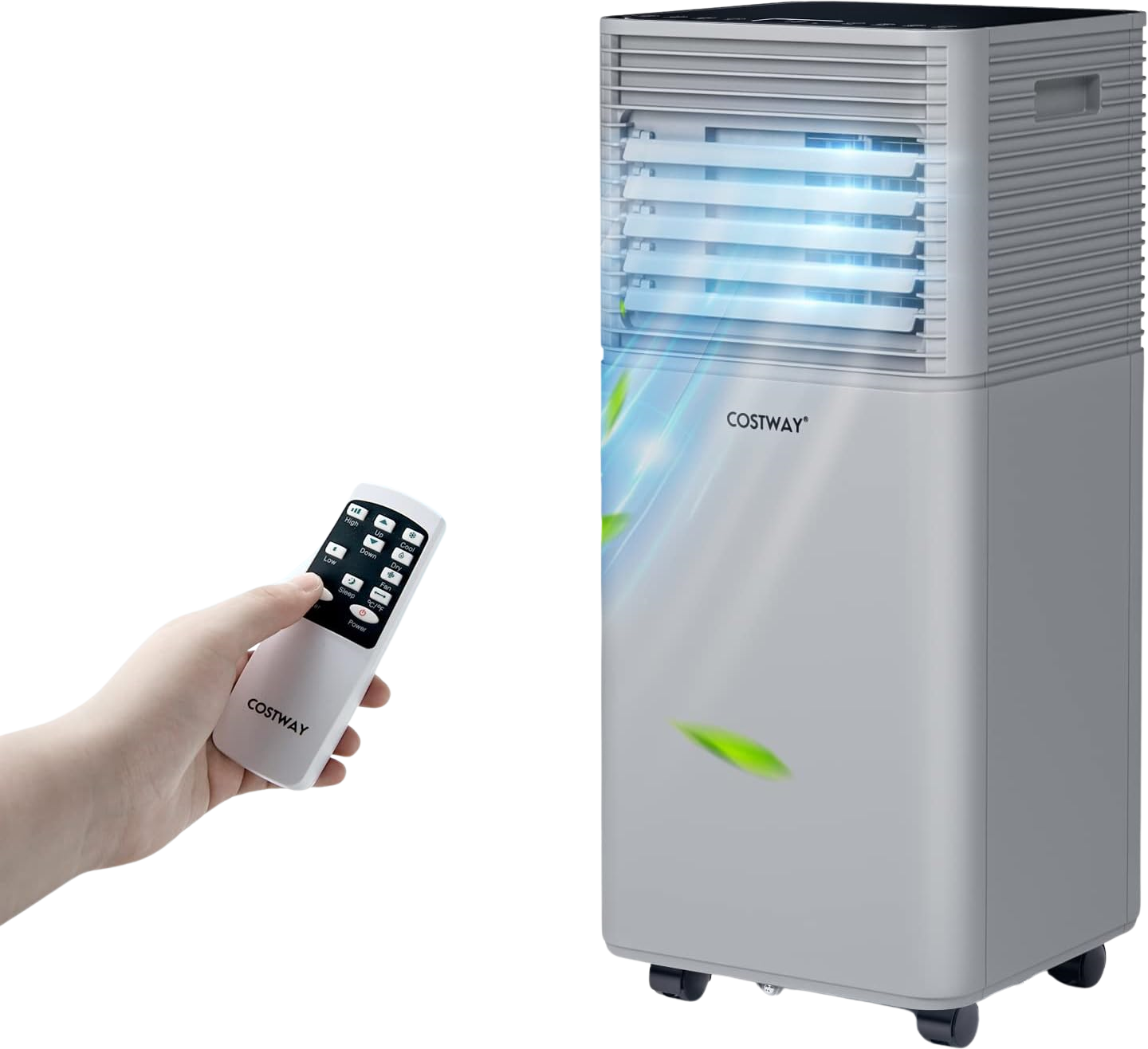 Costway Portable Air Conditioner 3-in-1 Dehumidifier Fan 10000 BTU 350 sq. ft. With Remote Control 76204893 New