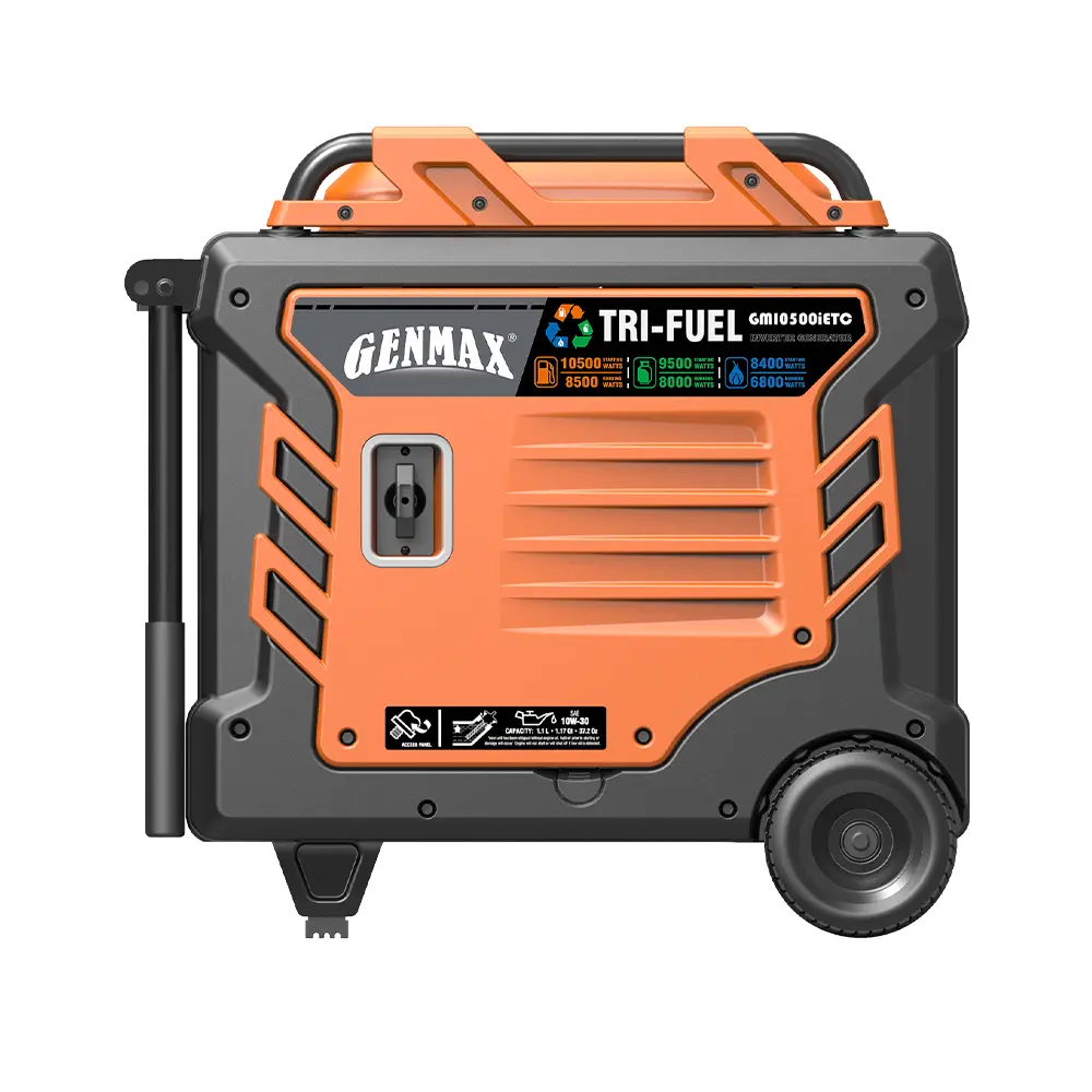 GENMAX GM10500iETC Tri-Fuel Inverter Generator 8500W/10500W 50 Amp Remote Start (Open Box)
