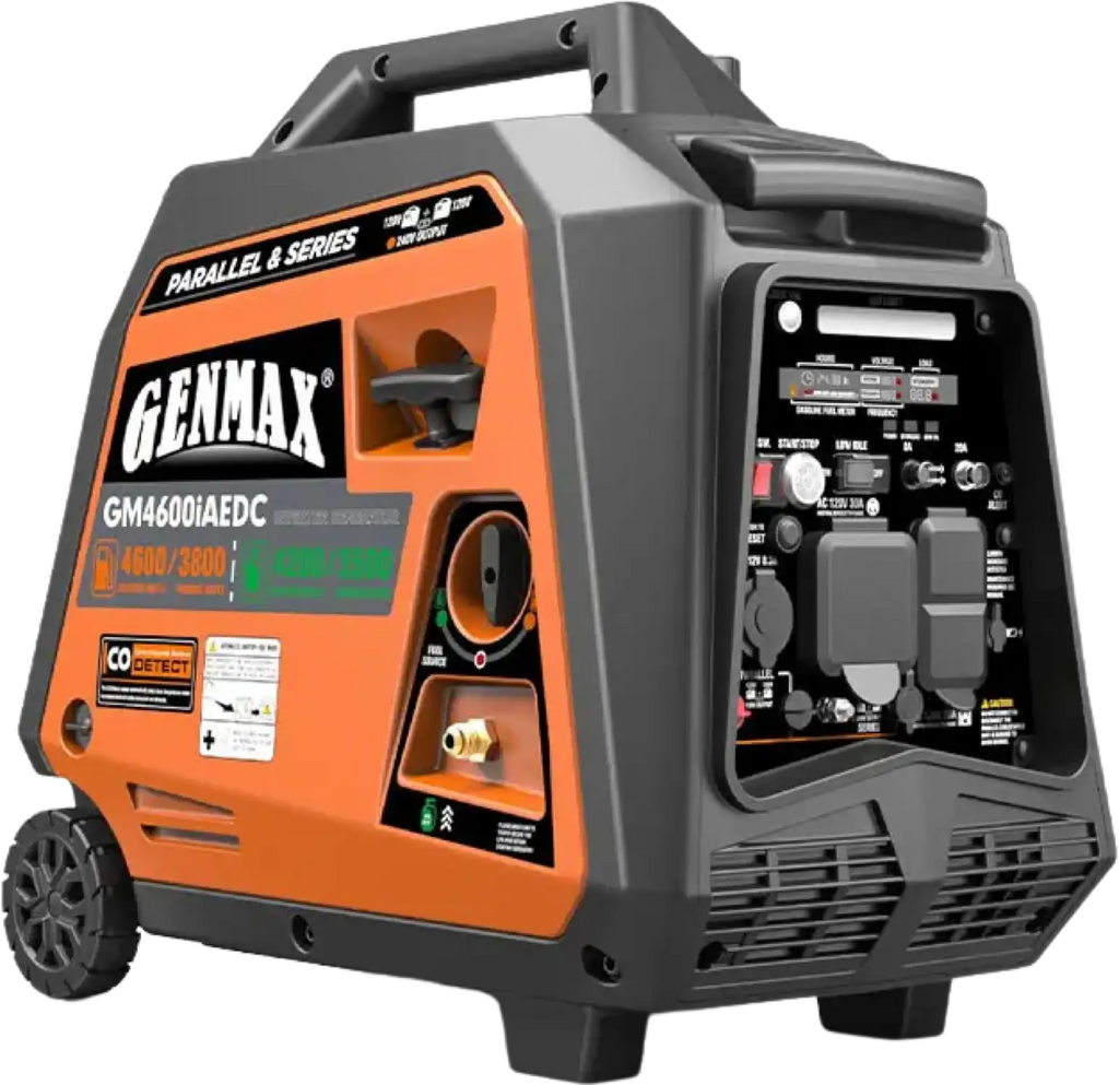 GENMAX GM4600iAEDC 3800W/4600W Generator Dual Fuel Inverter CO Alert Remote Start Scratch and Dent