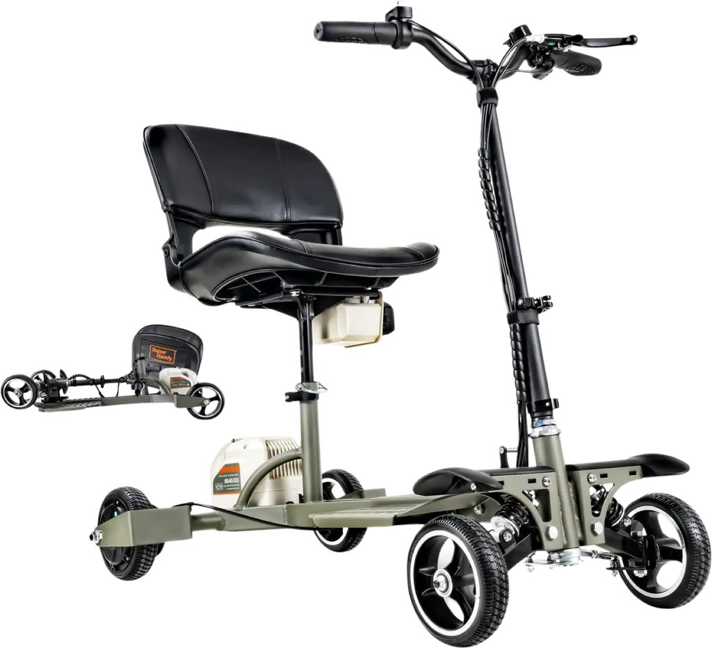 Super Handy GUT164 GUT165 Passport Pro Mobility Scooter 4 Wheel Foldable 48V 2Ah 330 lbs. Capacity 3.7 MPH 6.5 Mile New