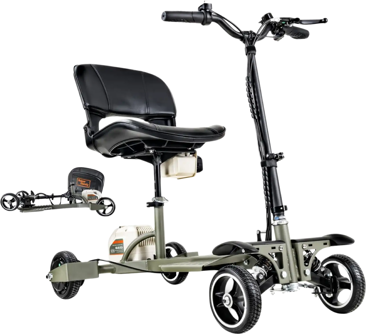 Super Handy GUT164 GUT165 Passport Pro Mobility Scooter 4 Wheel Foldable 48V 2Ah 330 lbs. Capacity 3.7 MPH 6.5 Mile New