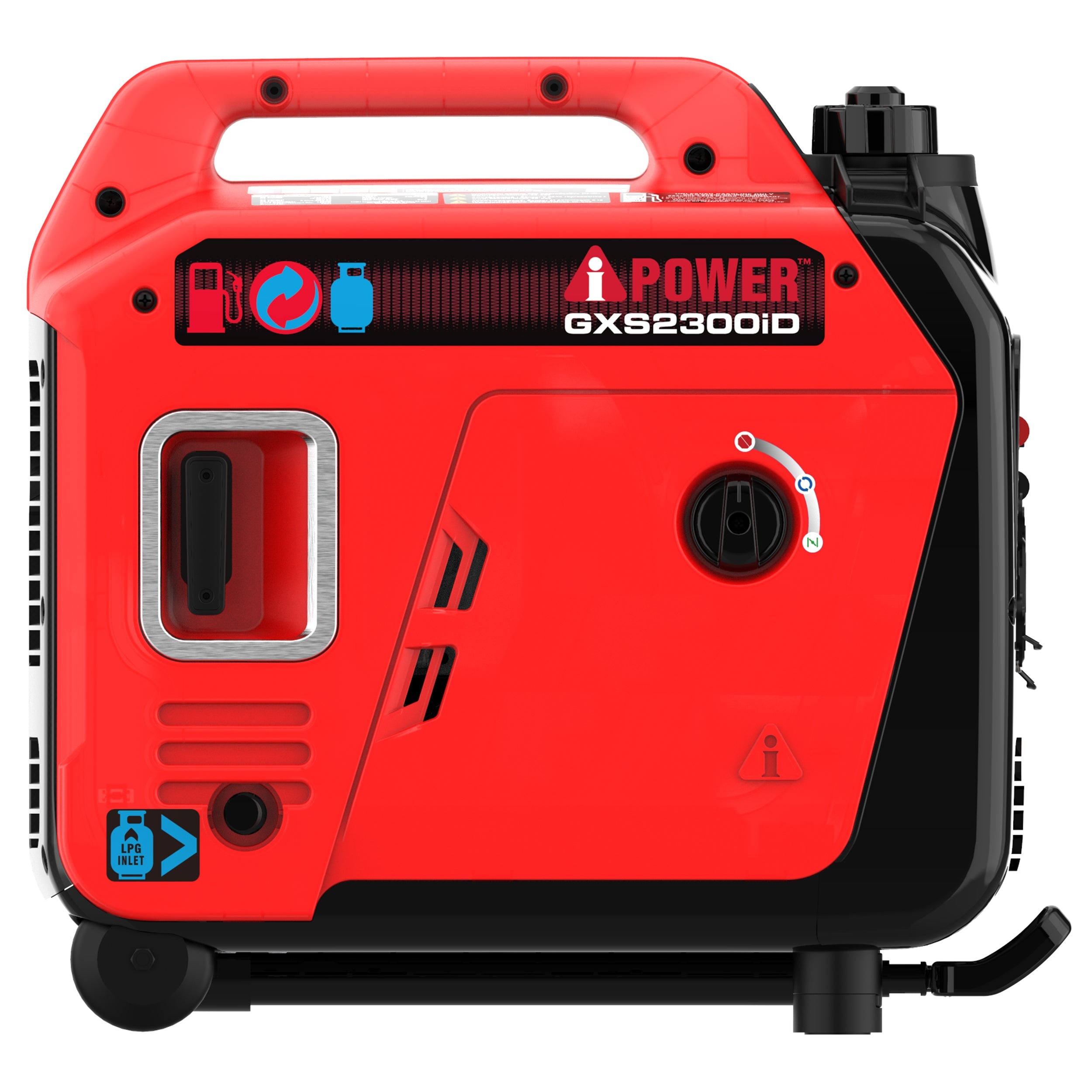 A-iPower GXS2300iD 1800W/2300W Generator Dual Fuel Gas Propane Low THD Inverter CO Alert New