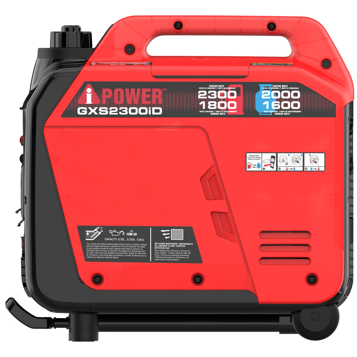 A-iPower GXS2300iD 1800W/2300W Generator Dual Fuel Gas Propane Low THD Inverter CO Alert New