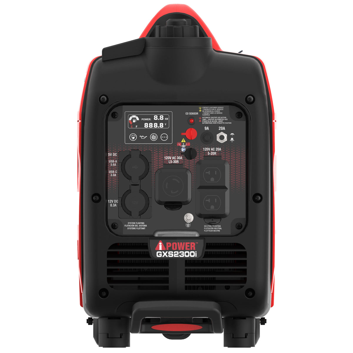 A-iPower GXS2300i 1800W/2300W Generator Gas Low THD Inverter CO Alert New