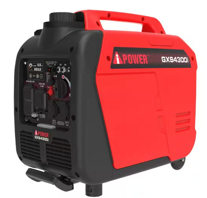 A-iPower GXS4300i 3450W/4300W Generator Gas Low THD Inverter CO Alert New