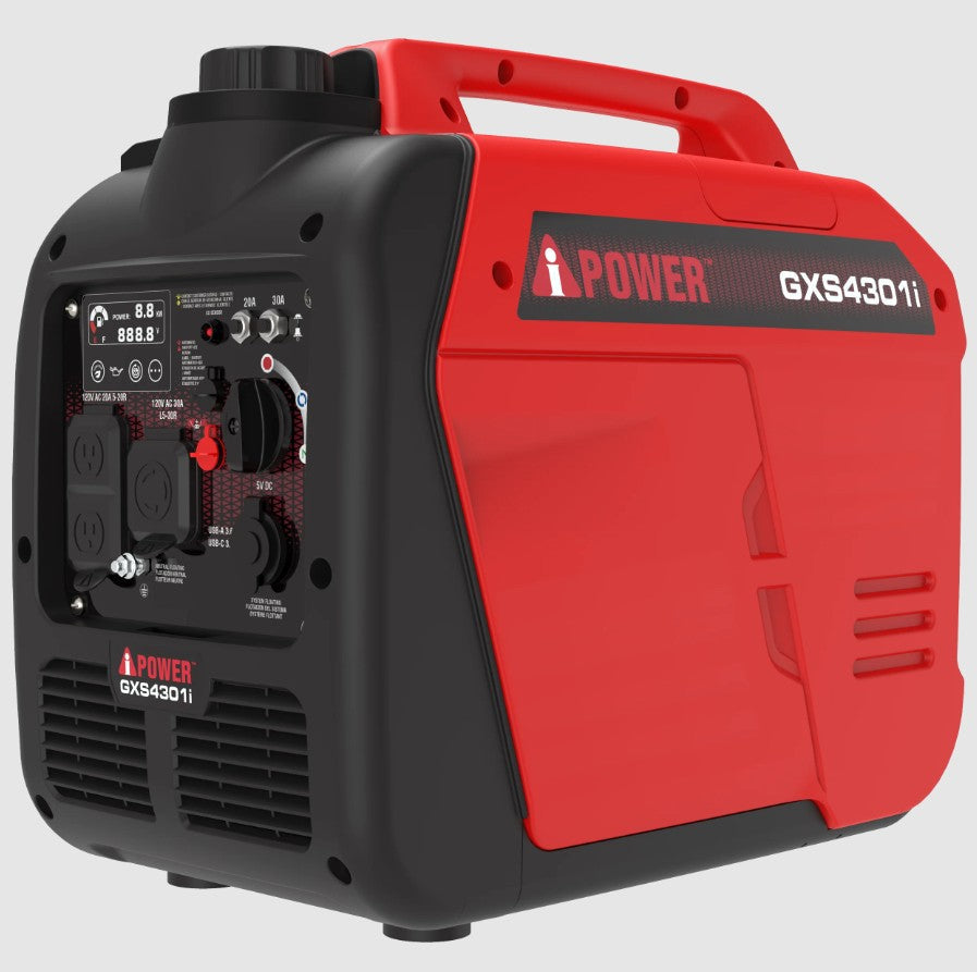 A-iPower GXS4301i 3450W/4300W Generator Gas Low THD Inverter CO Alert New
