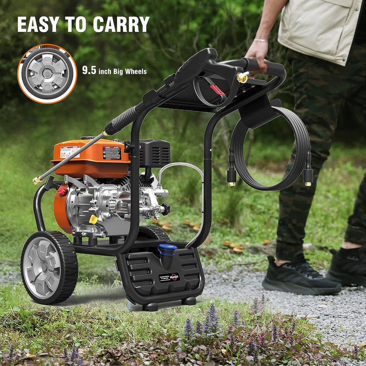 GENMAX GMGPW3200-B 3200 PSI and 3 GPM Gas Pressure Washer New