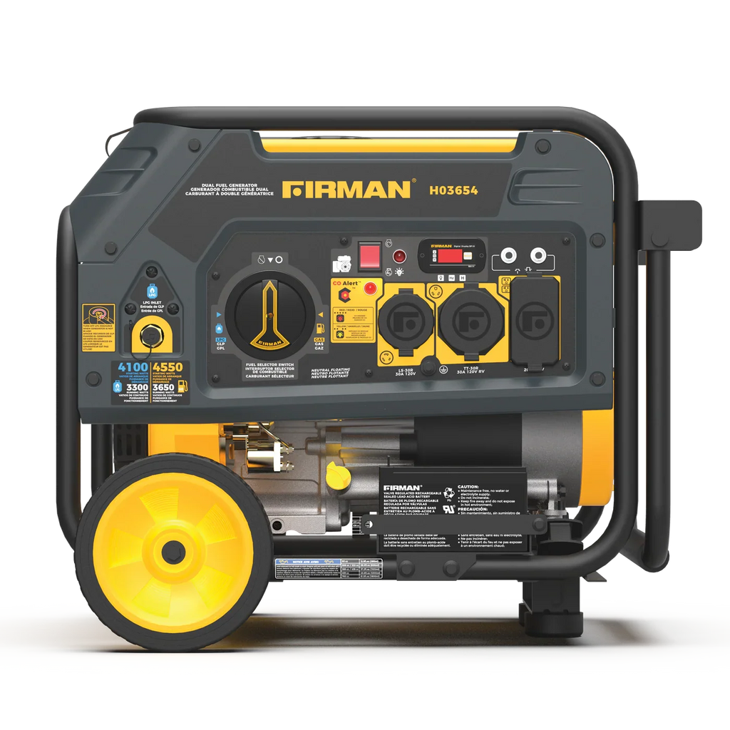 Firman H03654 3650W/4550W Inverter Generator Dual Fuel Gas Liquid Propane Electric Start CO Alert New