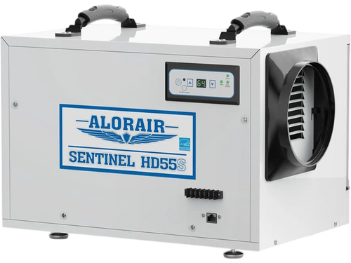 AlorAir Sentinel HD55S Basement/Crawlspace Commercial Dehumidifier Removal 120 PPD with Drain Hose Auto Defrost Memory Restart New