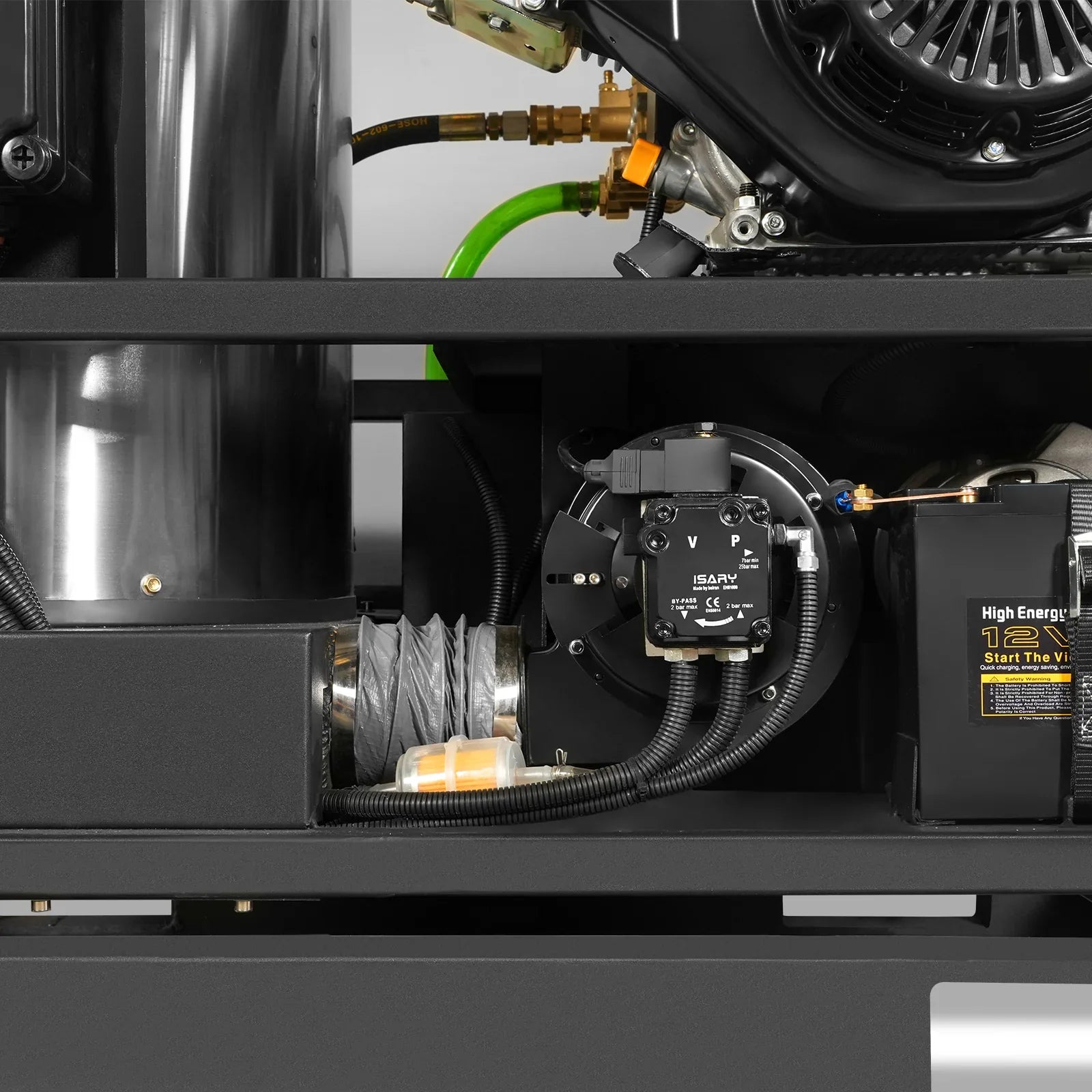 MechMaxx HPW40DT Pressure Washer 4000 PSI 4 GPM Hot Water Skid Mounted w/ 175 Gal Tank ZONSEN Electric Start Engine New