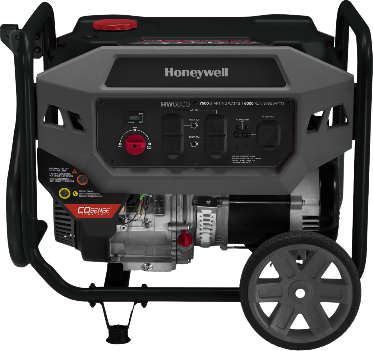 Honeywell/Generac 6046 6000W/7500W Generator Gas with COSENSE Technology CARB Compliant HW6000CO New