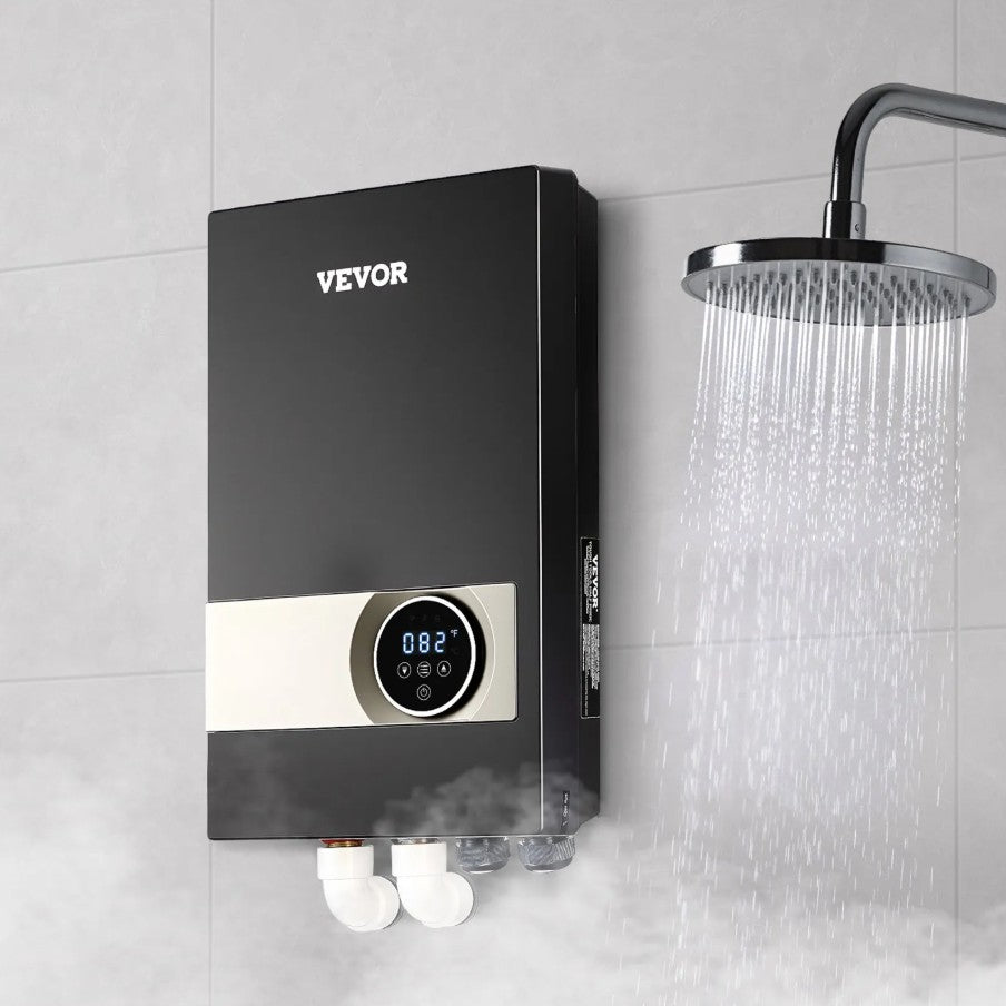 Vevor 27kW Electric Tankless Water Heater with LCD Touch and Child Lock New