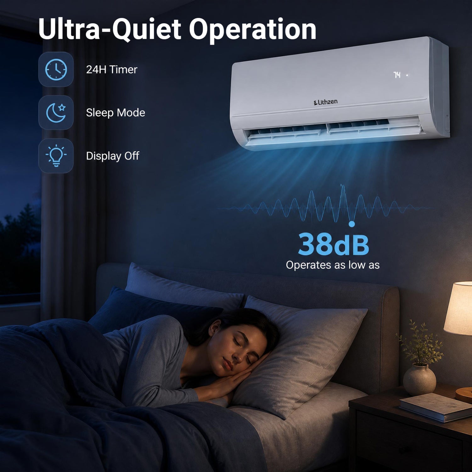 Costway 12000 BTU 208-230V 17 SEER2 WiFi Mini Split Air Conditioner Heater 85745216 New