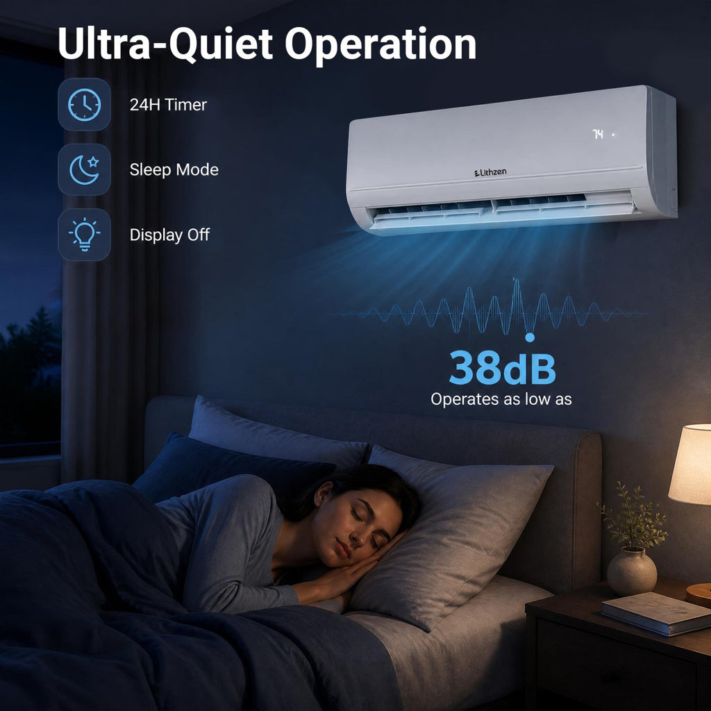 Costway Lithzen 18000 BTU 208-230V 17 SEER2 WiFi Mini Split Air Conditioner Heater 36230473 New