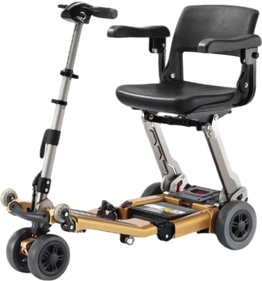 Freerider Luggie Golden Elite Mobility Scooter Folding Omni Suspension 4 MPH 15 Mile Range New