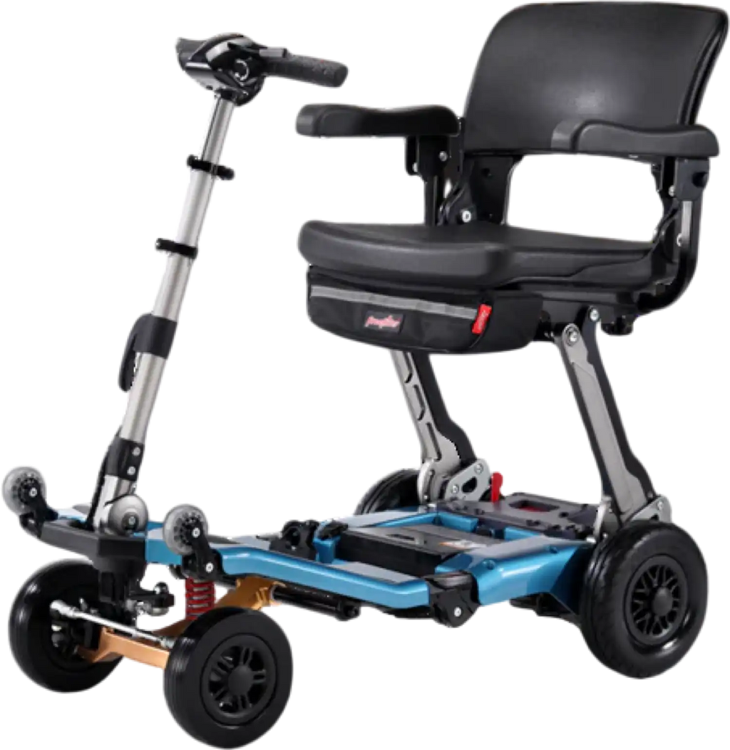 Freerider Luggie Super Plus 4 Travel Scooter Foldable 5 MPH 15 Mile Range Lithium Battery New
