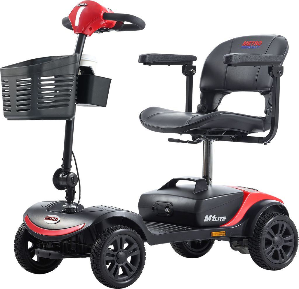Metro Mobility M1 Lite Mobility Scooter 4-Wheel Electric 24V 12Ah 300W 4.97 MPH 10 Mile Range Manufacturer RFB