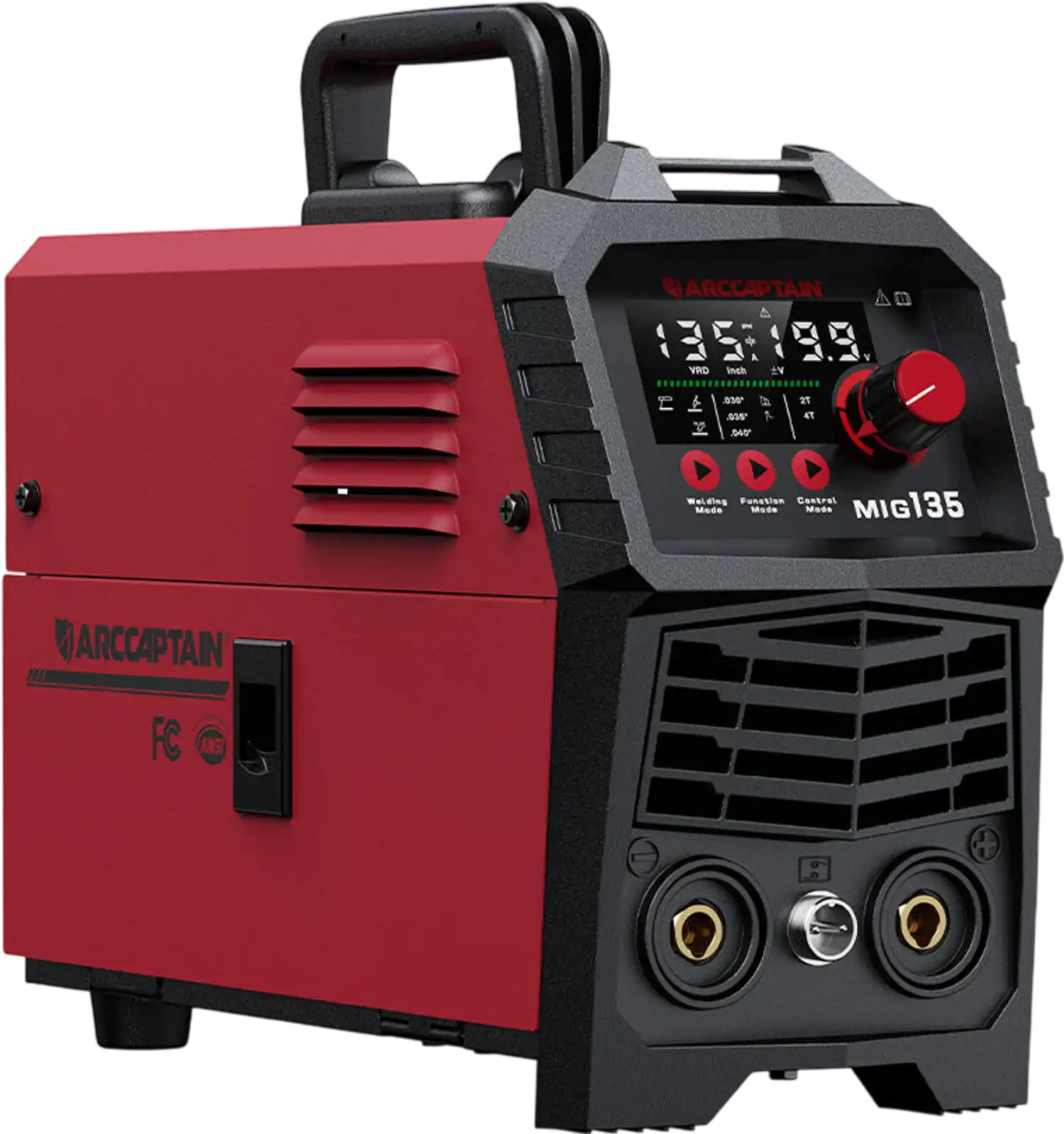 Arccaptain MIG135 Welder 3-in-1 Gasless MIG 135A Synergic 110V New