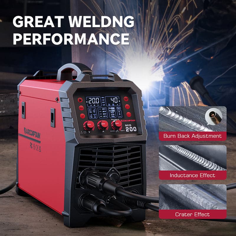 Arccaptain MIG200 MIG Welder 6-in-1 Multi Process Machine Dual Voltage 110/220V New