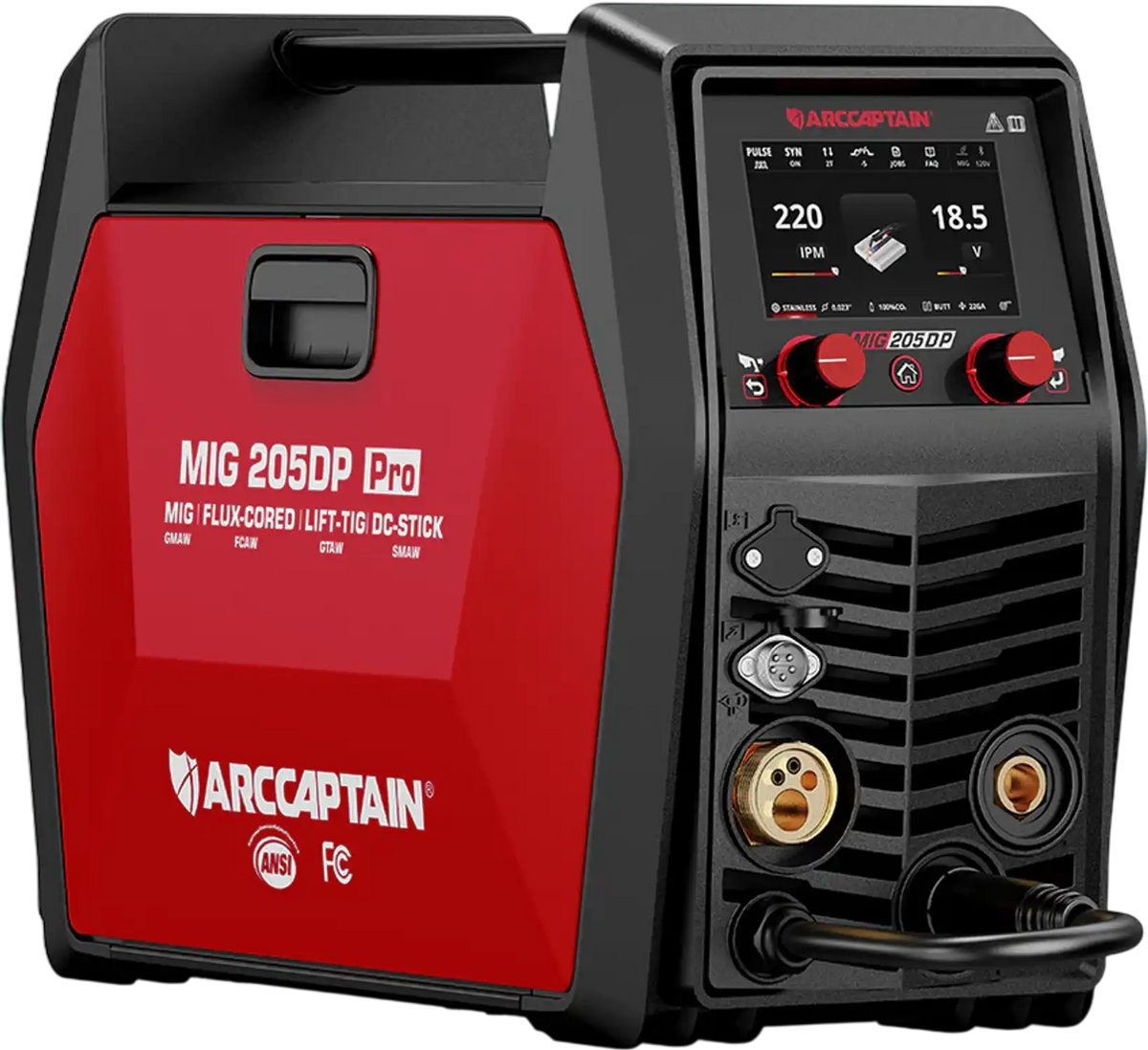 Arccaptain MIG205DP Pro MIG Welder Multi-Process Double Pulse For Alumnium 120V/240V New