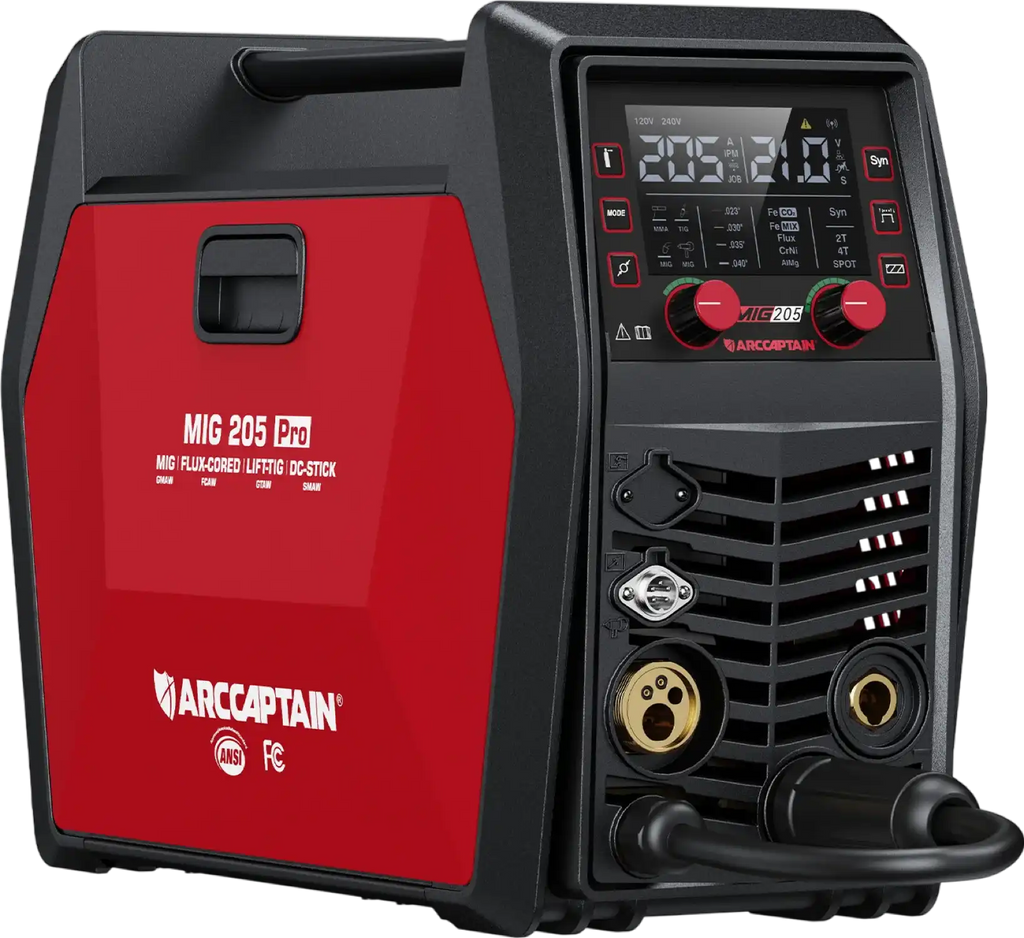 Arccaptain MIG205 Pro Gas Welder 6-in-1 Multi Process Machine App Control New